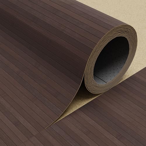 DE-COmmerce Fertigparkett aus Bambus FLEXBAMBOO 200x200 cm Bodenbelag mit rutschhemmender Rückenausstattung 200 cm Breite | Farbe: Mocha von DE-COmmerce
