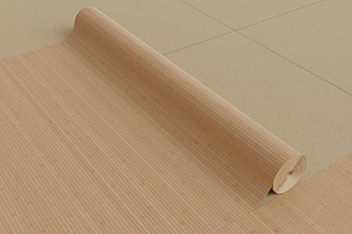 DE-COmmerce Fertigparkett aus Bambus FLEXBAMBOO 100x200 cm Bodenbelag mit rutschhemmender Rückenausstattung 200 cm Breite | Farbe: Nature, roh von DE-COmmerce