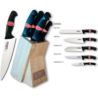 De Luca - Küchenmesser Horeca Line In Solid Block 5 Stück von DE LUCA