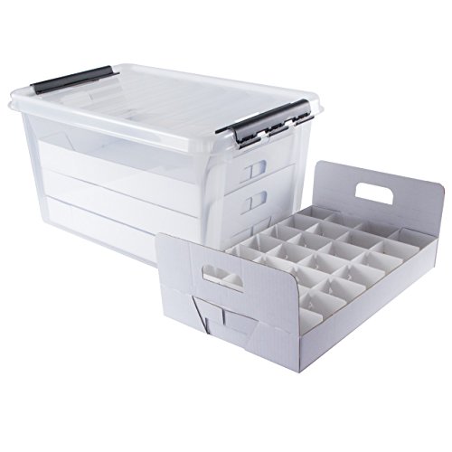 TOP-Box Compact - Aufbewahrungbox für Dekoartikel mit Inneneinteilung von De-Plastik