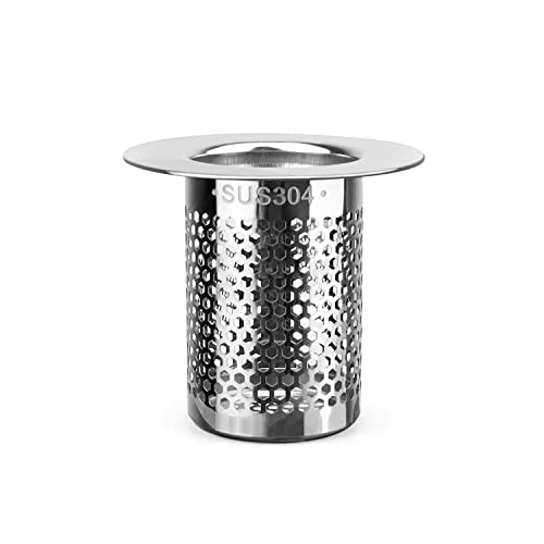 Abflusssieb Dusche, DEANKEJI 5.5 × 5 cm Haarsieb Dusche - Silber Edelstahl Duschabfluss Haarfänger - Waschbecken Sieb Einsetzbar für Küche, Bad, Balkonbodenablauf von DEANKEJI