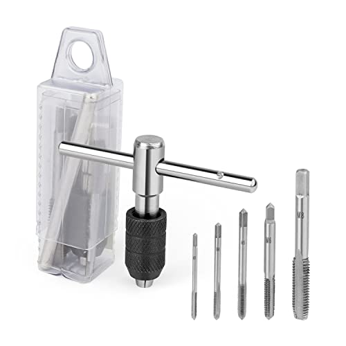 Gewindeschneidsatz, DEANKEJI 5 Stück M3-M8 Gewindeschneider Set, mit Windeisen, Gewinde für Bearbeitung von Holz, Kunststoff, Aluminium Gewindeschneidsatz, DEANKEJI 5 Stück M3-M8 Gewindeschneider Set, mit Windeisen, Gewinde für Bearbeitung von Holz, Kunststoff, Aluminium von DEANKEJI