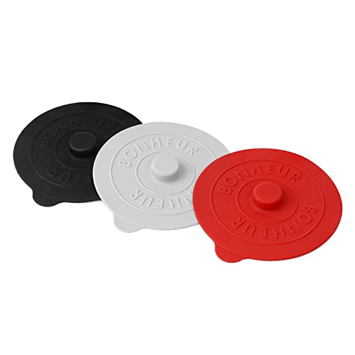 Trinkglas Deckel, DEANKEJI 3 Stück Anti Staub Silikondeckel, 9,3CM Deckel für Trinkgläser, Wiederverwendbar Glasabdeckung für Home, Outdoors, Becher, Kaffee, Weinglas von DEANKEJI