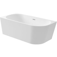 Badewanne, freistehend, linksseitiger Einbau, 150 cm in weißem Acryl Ekomat SILIA KDS015L weiß von DEANTE