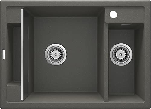 Deante ZRM_T503 Magnetic Küchenspüle aus Granit, Anthrazit metallic von DEANTE