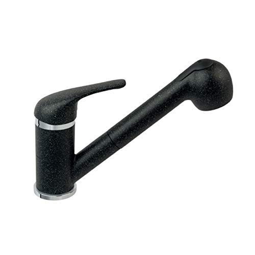 ausziehbare Schwarze Granit Küchenarmatur Spültischarmatur Küchen Wasserhahn mit ausziehbarer Brause ausziehbare Schwarze Granit Küchenarmatur Spültischarmatur Küchen Wasserhahn mit ausziehbarer Brause von Sanimix24