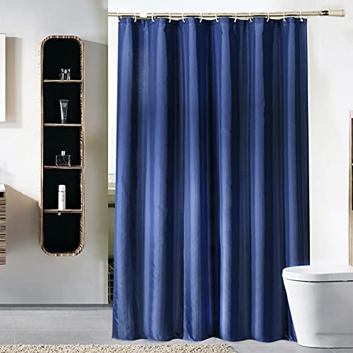 DEARARTBath Dunkelblau Duschvorhang für Badezimmer, H180 x B200 cm (1er Pack) Dicken Tuch Duschvorhang Set mit Hooksm, Mehltau Resitant 100% Wasserdicht Maschine waschbar, Easy Clean Easy Care von DEARART