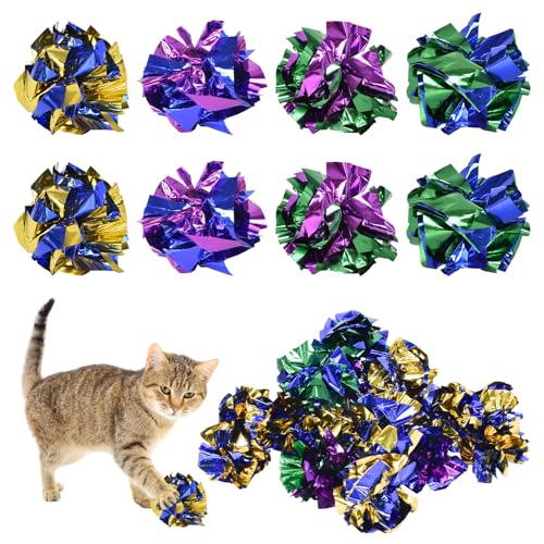 DEARBAG 20 Stück interaktive Knisterbälle für Katzen, 5.5 cm Durchmesser, buntes Katzenspielzeug, PP-Soundpapier, interaktive Klappbälle, Katzenspielzeug mit Sound, geeignet für Kätzchen zum Spielen DEARBAG 20 Stück interaktive Knisterbälle für Katzen, 5.5 cm Durchmesser, buntes Katzenspielzeug, PP-Soundpapier, interaktive Klappbälle, Katzenspielzeug mit Sound, geeignet für Kätzchen zum Spielen von DEARBAG
