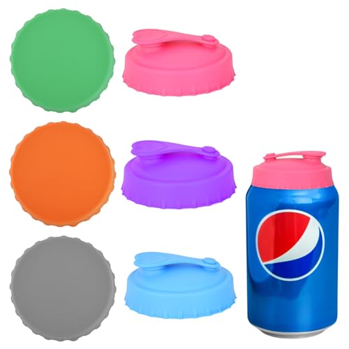 DEARBAG 6 Stück Bierdosen Abdeckung Silikon, Staubdicht und Auslaufsicherer Silikon-Cola-Deckel,Wiederverwendbar Silikon Getränkedosen Deckel, Silikon Deckel für Standard-Soda, Cola-Dosen(6 Farben) DEARBAG 6 Stück Bierdosen Abdeckung Silikon, Staubdicht und Auslaufsicherer Silikon-Cola-Deckel,Wiederverwendbar Silikon Getränkedosen Deckel, Silikon Deckel für Standard-Soda, Cola-Dosen(6 Farben) von DEARBAG