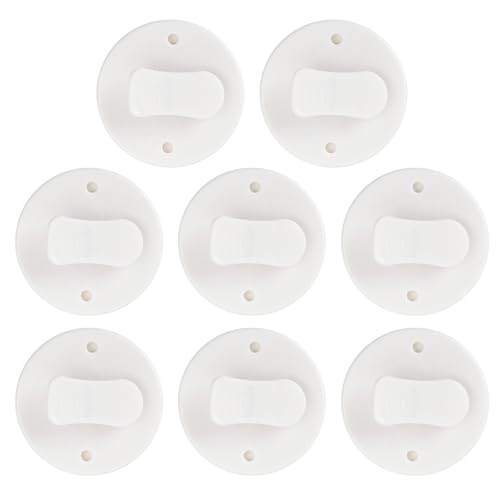 DEARBAG 8 Stück Duschvorhang Clips, Duschvorhang Befestigung, Schutz Spritzschutz Clips Selbstklebende Duschvorhang Halterung Winddichte Schutz Clips Klammern Weiß zum Halten von Duschvorhang von DEARBAG