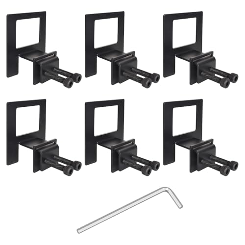 DEARBAG Matratzenhalter für Bettrahmen 6 Stück rutschfeste Matratzendichtungen Schwarz Matratzengreifer Verstellbare Metall-Matratzenstopper Matratzenverbinder für Metallbettrahmen Antirutschmatte von DEARBAG