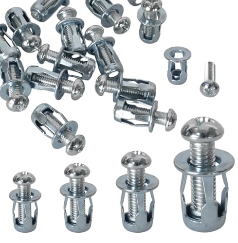 Hohlraum Metallanker 60 Stück Jack Nuts Petal Nuts M4 M5 M6 M8 Hohlraumdübel Set Expansion Nut Dübel mit Schrauben Versammlung Befestigungen für Dünne Wände Hohltüren Eisenblech von DEARBAG