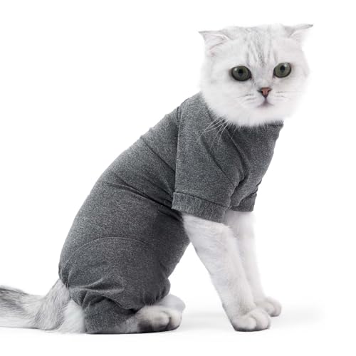 Katzenbody Nach Op Katzen Kleidung Anti-leckende für Katze Body Operation Medizinische Haustierkleidung zur Genesung für Katze Bauchwunden oder Hautkrankheiten (L) von DEARBAG