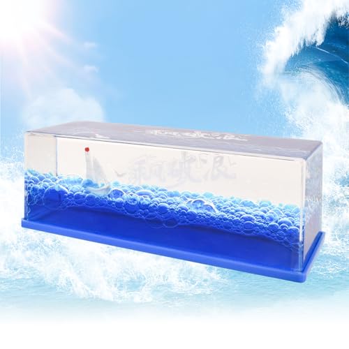 Kreuzfahrtschiff Fluid Drift Flasche, Acryl-Schiffsflüssigkeitsdriftflasche Fluid Drift Bottle Unsinkbares Kreuzfahrtschiff-Spielzeug Sinkt Nie Schiffsdekoration Büro Und Haus Bootslauf Dekoration (A) von DEARBAG