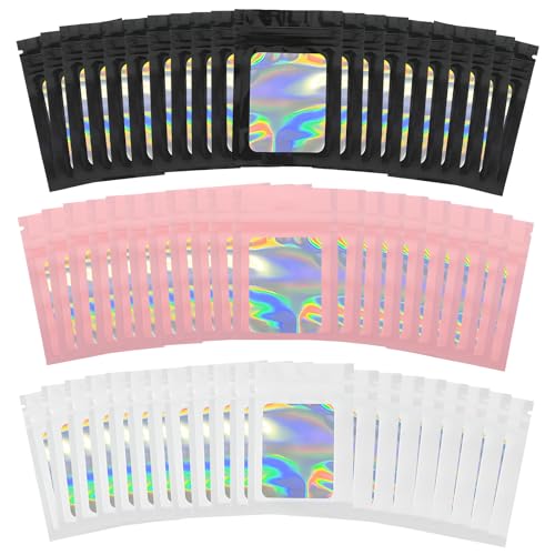 Mylar Folienbeutel 120 Stück Holografische Beutel Holografische Mylar-Taschen Beutel Folie Wiederverschließbarer Folienbeutel für Essenslager Schmuck Süßigkeit Plätzchen Seife Lebensmittel (9 * 12cm) Mylar Folienbeutel 120 Stück Holografische Beutel Holografische Mylar-Taschen Beutel Folie Wiederverschließbarer Folienbeutel für Essenslager Schmuck Süßigkeit Plätzchen Seife Lebensmittel (9 * 12cm) von DEARBAG