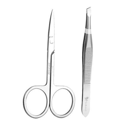 DEARMAMY 1 Satz Augenbrauenpflege Set Teiliges Werkzeug mit Augenbrauenschere und Pinzette zum Zupfen und Formen von Augenbrauen für Präzises Styling und Hautschonung von DEARMAMY