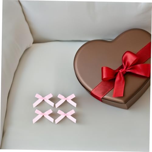 DEARMAMY 100 Stück Mini Satin Schleifen in Rosa Fertig Gebunden Zeitersparnis für DIY Bastelprojekte Geschenkverpackungen Hochzeits Partydekoration von DEARMAMY