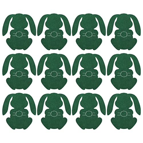DEARMAMY 12-Teilige Osterhasen-Bestecktasche Kaninchen-Besteckset Tragbarer Besteckhalter Waschbare Besteck- Für Ostern von DEARMAMY