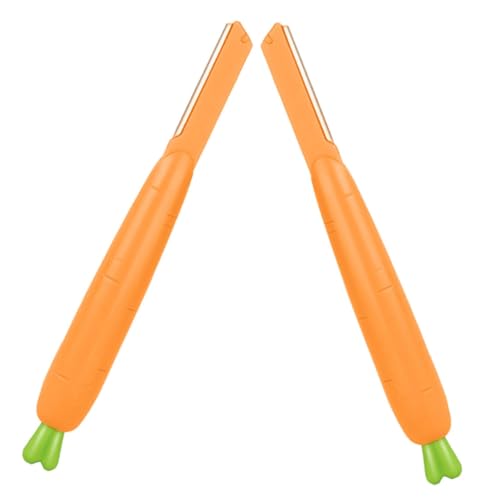 DEARMAMY 2 Stück Augenbrauenrasierer aus Edelstahl Ergonomisch Karottenförmig Präzises Formen und Trimmen Sicherer Rasierer für Damen Vielseitiges Gesichtshaarentfernungs-tool Tragbar und DEARMAMY 2 Stück Augenbrauenrasierer aus Edelstahl Ergonomisch Karottenförmig Präzises Formen und Trimmen Sicherer Rasierer für Damen Vielseitiges Gesichtshaarentfernungs-tool Tragbar und von DEARMAMY