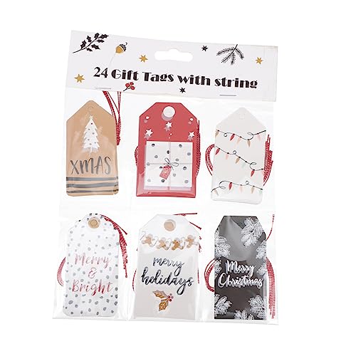 DEARMAMY 24 Stück Teiliges Weihnachtsbaum Dekorations mit Wunschkarten Papieranhänger Schnur Festliche Dekokarten für Weihnachtsbaum Fenster Tür und Wand für Zuhause und Party DEARMAMY 24 Stück Teiliges Weihnachtsbaum Dekorations mit Wunschkarten Papieranhänger Schnur Festliche Dekokarten für Weihnachtsbaum Fenster Tür und Wand für Zuhause und Party von DEARMAMY