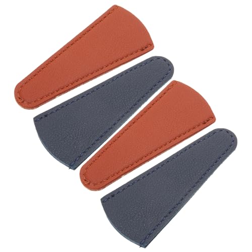 DEARMAMY 4 Stück Lederscheren Schutzhuellen für Augenbrauenscheren Tragbare Scherentaschen Langlebige Scherenabdeckungen Passend für Scheren für Friseure und Nähliebhaber von DEARMAMY