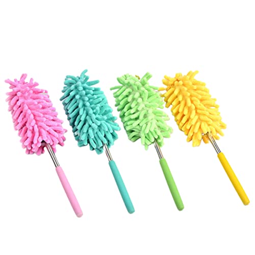 DEARMAMY 4 Stück Mini Dust Duster Einziehbarer Staubwedel Für Die Autoreinigung Staubreiniger Zufällige Farbe von DEARMAMY