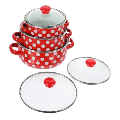 DEARMAMY Emaille Suppentopf Mit Deckel Und Griff Kleiner Kochtopf Aus Emaille Robust Und Langlebig Für Heimische Küche DEARMAMY Emaille Suppentopf Mit Deckel Und Griff Kleiner Kochtopf Aus Emaille Robust Und Langlebig Für Heimische Küche von DEARMAMY