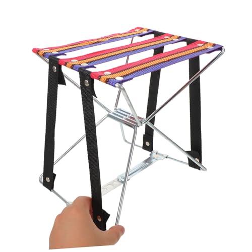 DEARMAMY Faltbarer Fußhocker Kleiner Klapphocker Sitzhocker Leichter Klapphocker Klappbarer Angelstuhl Tragbare Hocker Outdoor-hocker Zusammenklappbar Für Camping Und Reisen von DEARMAMY