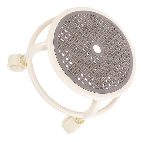 DEARMAMY Niedriger Runder Rollhocker Mit Rädern Drehbar Ergonomisch Grau Für Pediküre Flexibles Design Hohe Tragfähigkeit Praktisch Für Zuhause Und Büro von DEARMAMY