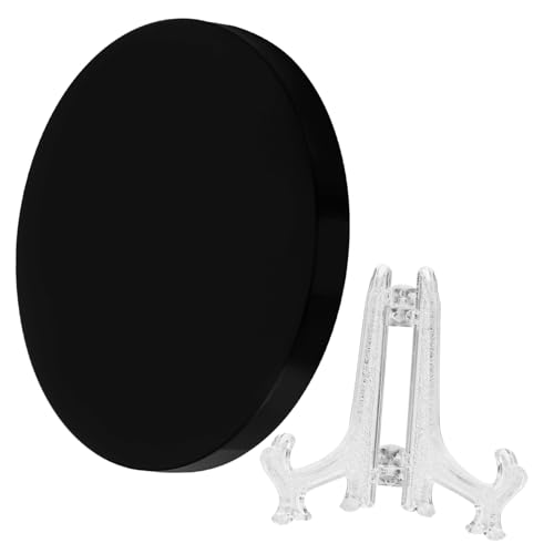 DEARMAMY Obsidian Scrying Spiegel mit Ständer Runder Dekospiegel für Meditation Feng Shui Wohn Bürodekoration Stabiler Displayhalter für Elegante Gothic Ästhetik DEARMAMY Obsidian Scrying Spiegel mit Ständer Runder Dekospiegel für Meditation Feng Shui Wohn Bürodekoration Stabiler Displayhalter für Elegante Gothic Ästhetik von DEARMAMY
