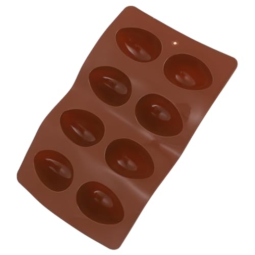 DEARMAMY Osterei-Silikonformen 8 Mulden Silikon-Eierform Halbes Ei Schokoladenform Antihaft-Backformen Tablett Diy-Backwerkzeug Für Ostern Dekoration Süßigkeiten Schokolade Kerze von DEARMAMY