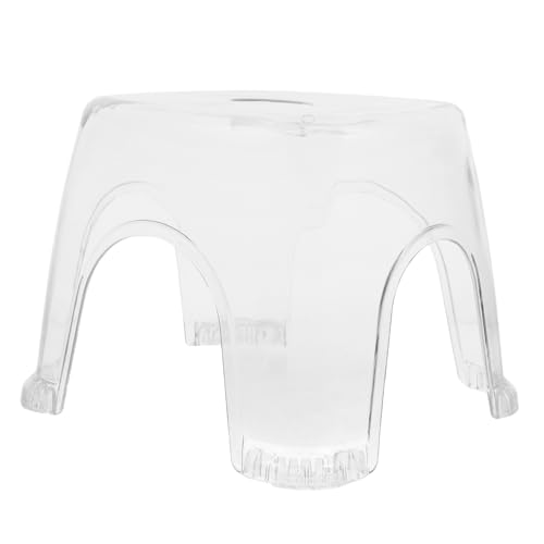 DEARMAMY Transparenter Duschhocker Fußhocker Kinderbadezimmerdekor Kleiner Duschhocker Toilettensitz Für Kleinkinder Tritthocker Duschstuhl Duschhocker Badezimmerhocker von DEARMAMY