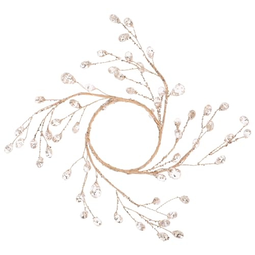 DEARMAMY Christbaumschmuck Weihnachts-Kerzenring -Kristallperlen- -Kerzenkranz Mini-Ringe Kränze Teelichthalter -Winter-Tischdekoration Weihnachtsbaum DEARMAMY Christbaumschmuck Weihnachts-Kerzenring -Kristallperlen- -Kerzenkranz Mini-Ringe Kränze Teelichthalter -Winter-Tischdekoration Weihnachtsbaum von DEARMAMY