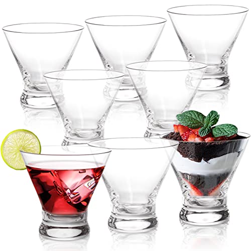 DEAYOU 8 Stück Stiellose Gläser Set, Cocktailgläser mit Boden für Gimlet, Margarita, Getränk, Saft, Party, Geschenk, 200 ml von DEAYOU