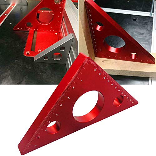 DEBBD Aluminiumlegierung Winkel Lineal Diy Holzbearbeitung Dreieck Lineal Messwerkzeug von DEBBD