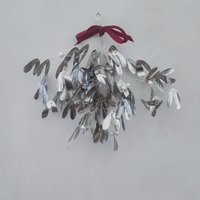 Weihnachten Silber Perle & Seide Mistelbündel, Mistelstrauß, Weihnachtsdeko, Festliche Dekoration, Yuletide, Traditionelle Weihnachtsdeko von DEBBIEFAIRBRASS