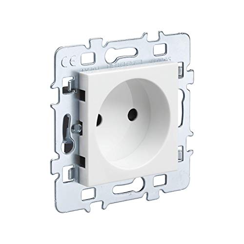 DEBFLEX 742927 Elektrischer Standard Funk-Zweiwege-Wandschalter Casual-Mechanismus 2P-Stecker + weiße Abdeckung + Metallständer von DEBFLEX