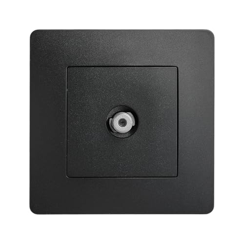DEBFLEX - Caly – Buchse Typ F 2400 MHz – Koaxialstecker für Anschluss von Antenne oder Satellitenschüssel – ABS – Unterputz – Schwarz – 85 x 85 x 35 mm von DEBFLEX
