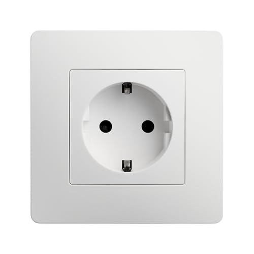 DEBFLEX - Caly – Steckdose 2P+T Schuko – Wandsteckdose Typ F – Kunststoff + Metallhalterung – Unterputz – Weiß – 74,5 x 74,5 x 39,5 mm DEBFLEX - Caly – Steckdose 2P+T Schuko – Wandsteckdose Typ F – Kunststoff + Metallhalterung – Unterputz – Weiß – 74,5 x 74,5 x 39,5 mm von DEBFLEX