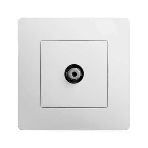 DEBFLEX - Caly – Steckdose Typ F 2400 MHz – Koaxialstecker für Anschluss von Antenne oder Satellitenschüssel – ABS – Unterputzinstallation – Weiß – 85 x 85 x 35 mm DEBFLEX - Caly – Steckdose Typ F 2400 MHz – Koaxialstecker für Anschluss von Antenne oder Satellitenschüssel – ABS – Unterputzinstallation – Weiß – 85 x 85 x 35 mm von DEBFLEX