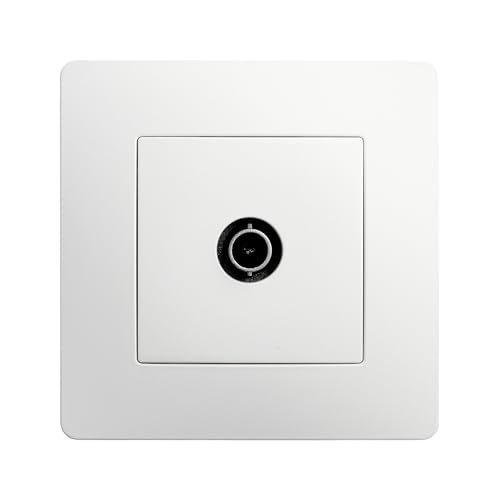 DEBFLEX Caly – TV-Wandsteckdose – TV-Anschluss oder DVB-T-Decoder – ABS – Unterputzmontage – komplett mit Abdeckplatte – Weiß – 85 x 85 x 40 mm DEBFLEX Caly – TV-Wandsteckdose – TV-Anschluss oder DVB-T-Decoder – ABS – Unterputzmontage – komplett mit Abdeckplatte – Weiß – 85 x 85 x 40 mm von DEBFLEX