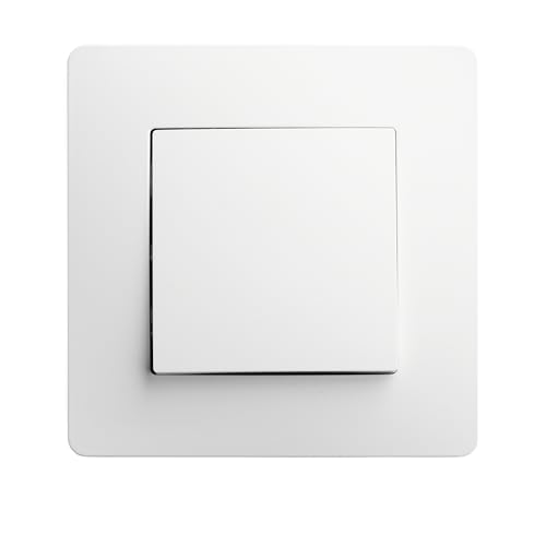 DEBFLEX - Caly – Wechselschalter (10 Stück) – quadratischer Wandschalter für Beleuchtungssteuerung – automatische Anschlussklemmen – ABS – Unterputz – Weiß – 71 x 71 x 37 mm von DEBFLEX