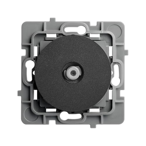 DEBFLEX - Casual Evo – Buchse Typ F 2400 MHz – Koaxialstecker für Anschluss von Antenne oder Satellitenschüssel – ABS – Unterputz – Schwarz – 74 x 74 x 36 mm DEBFLEX - Casual Evo – Buchse Typ F 2400 MHz – Koaxialstecker für Anschluss von Antenne oder Satellitenschüssel – ABS – Unterputz – Schwarz – 74 x 74 x 36 mm von DEBFLEX