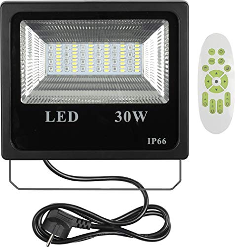 Debflex 600491 LED-Scheinwerfer, Spot, RGB, 30 W, mit Fernbedienung von DEBFLEX