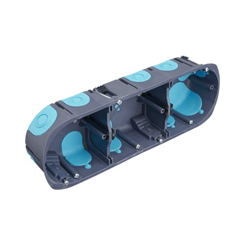 Debflex 718386 Einbaudose Trockenbauwand stopair 3 Positionen D67/P50, grau/blau von DEBFLEX