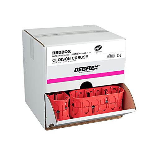 Debflex 800038 Box mit 3 Stativen, Durchmesser 67 mm, Höhe 40 mm, Rot von DEBFLEX