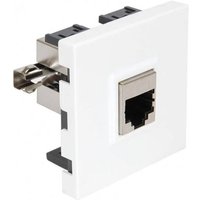 RJ45-Steckdose für Unterputzgerät Casual Hochglanz Weiß von DEBFLEX