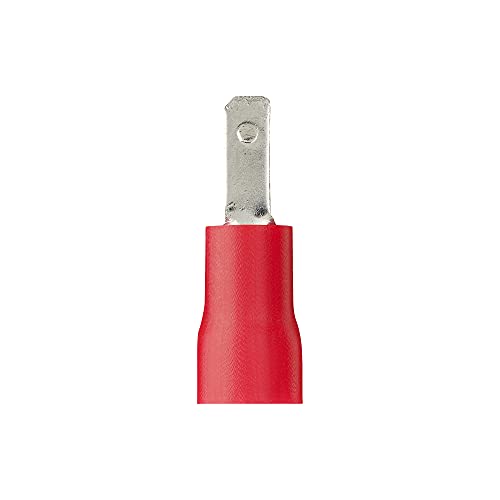 Elektrischer Stecker | Steckdosenadapter | Flachstecker | elektrischer Anschluss | Beutel mit 10 Clips männlich vor| Isolierung rot, Maße 2,8 x 0,8 mm | Debflex | 711050 von DEBFLEX