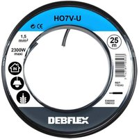 Elektrisches Kabel mit starrer Seele H07 V-U 1,5MM2 schwarz 25M von DEBFLEX
