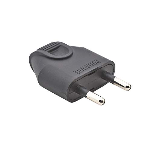 Elektrischer Stecker – Stecker – Stecker – Stecker 220 V – Stecker – Stecker – Stecker Stecker Pin D,4 mm Schutz Ausgang gerade auf Kappe | Schwarz – Debflex – 713020 von DEBFLEX